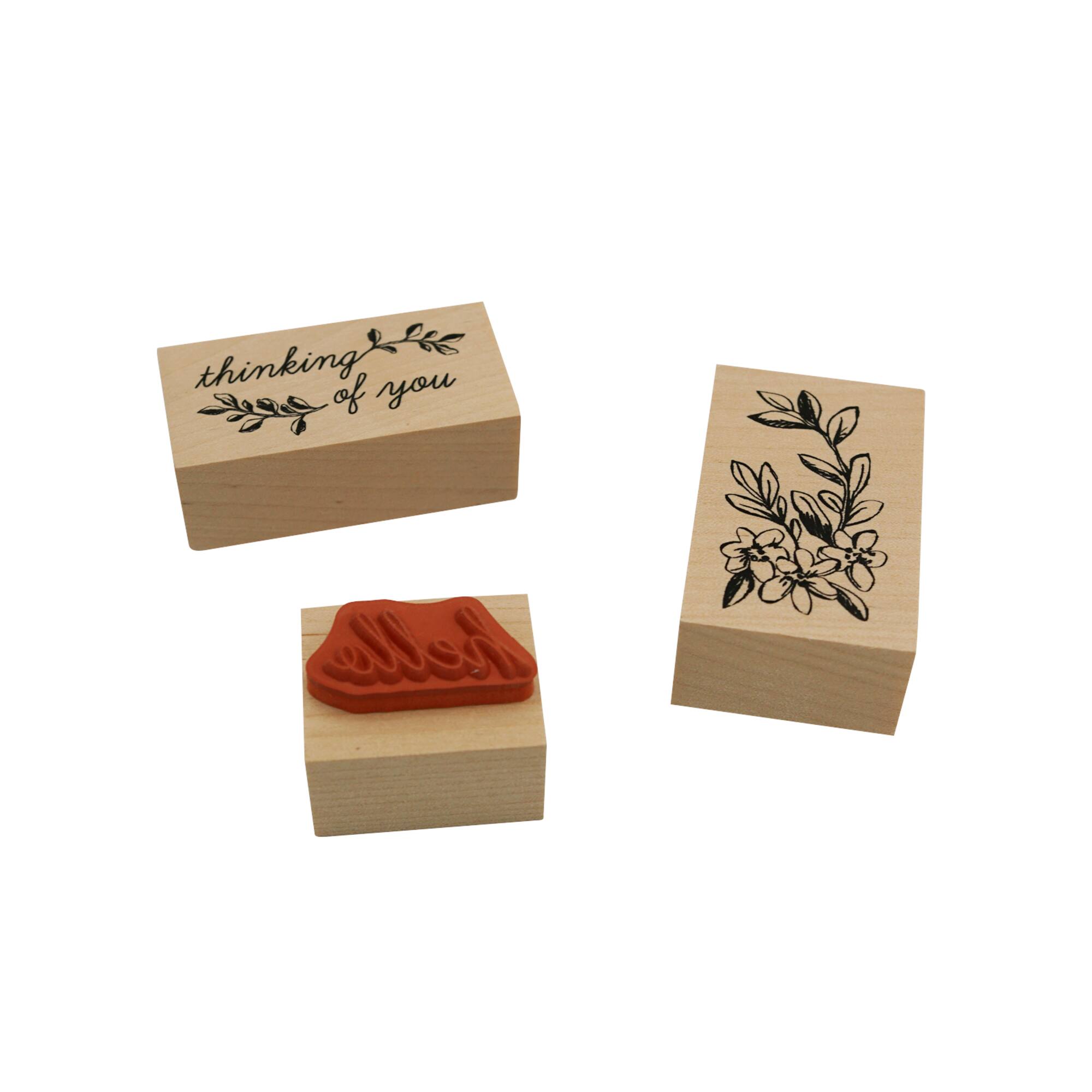 Floral Hello Wood Stamp Set by Recollections™